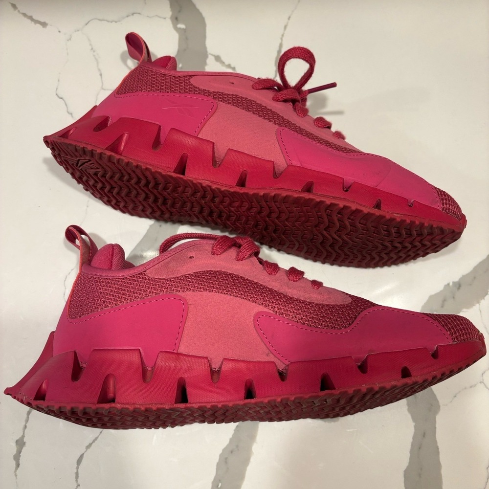 Reebok Zig Dynamic Running Shoes Womens 7.5 Semi Pursuit Pink Medium US GY9267 - Picture 4 of 8